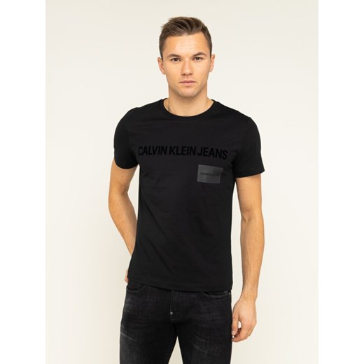 T-shirt męski Calvin Klein czarny z krótkimi rękawami 