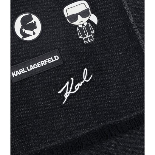 Karl Lagerfeld Szal | z dodatkiem wełny i kaszmiru  Karl Lagerfeld uniwersalny Gomez Fashion Store