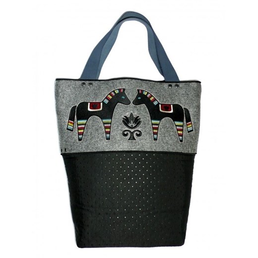 Pikowana torba z filcu z haftem GODDESS Goshico lux4u-pl  abstrakcyjne wzory