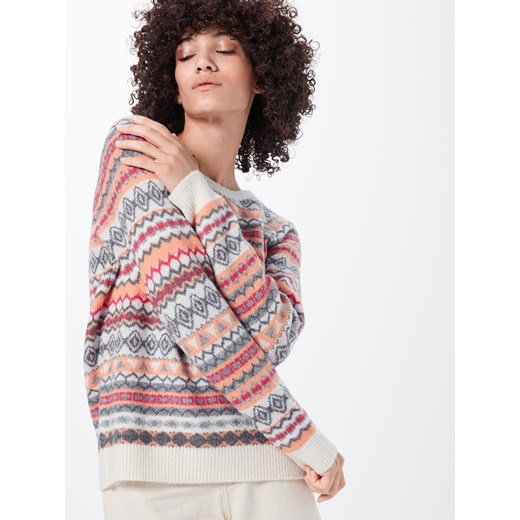 Sweter damski Edc By Esprit z okrągłym dekoltem w nadruki 
