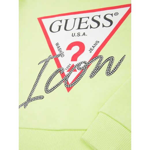 Bluza dziewczęca Guess w nadruki zielona 