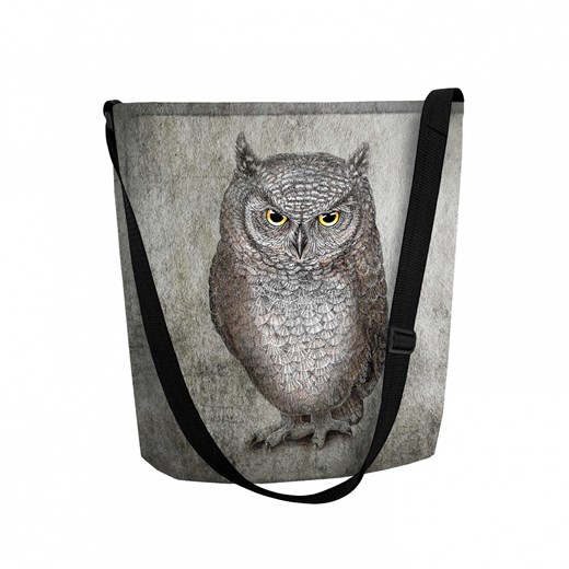 Shopper bag Ptakmoda.com na ramię z filcu z nadrukiem 