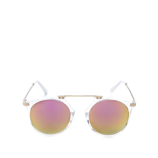 Okulary przeciwsłoneczne typu Panthos ze szkłami w odcieniach różu