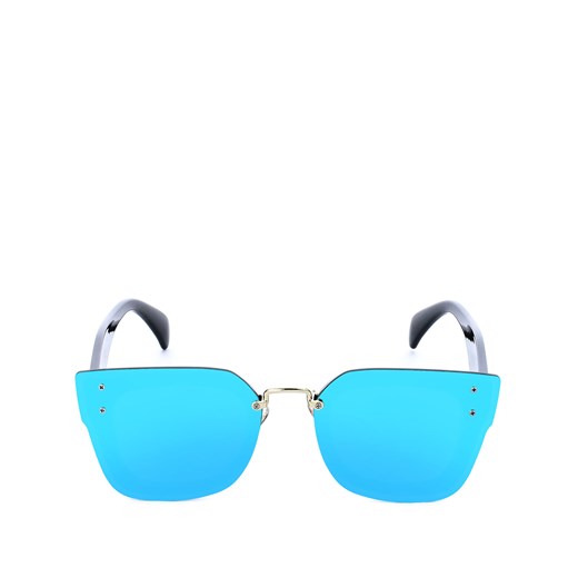 Okulary przeciwsłoneczne z niebieskimi lustrzanymi szkłami