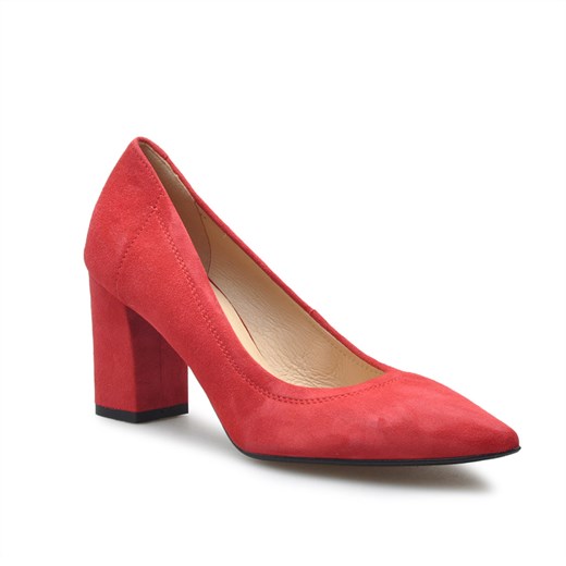 Czółenka Arka BI5645/1471+1741 Czerwone zamsz ze sklepu Arturo-obuwie w kategorii Czółenka - zdjęcie 77380144
