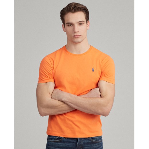 Pomarańczowy t-shirt Custom Slim Fit  Ralph Lauren S PlacTrzechKrzyzy.com
