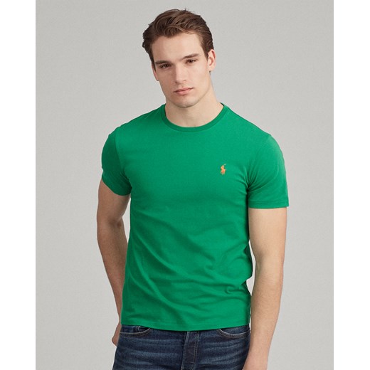 Zielony t-shirt Custom Slim Fit Ralph Lauren  M PlacTrzechKrzyzy.com