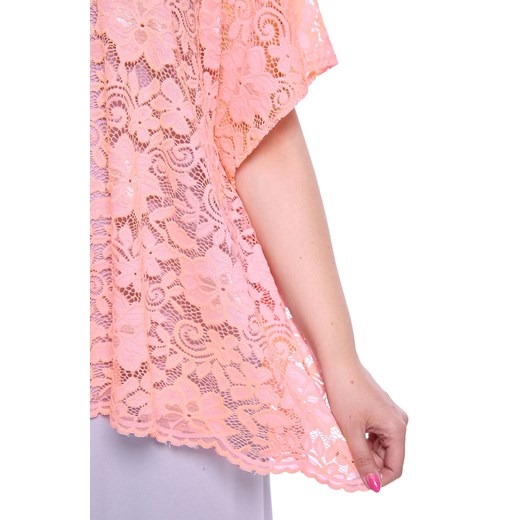 Bluzka damska z okrągłym dekoltem z tkaniny 