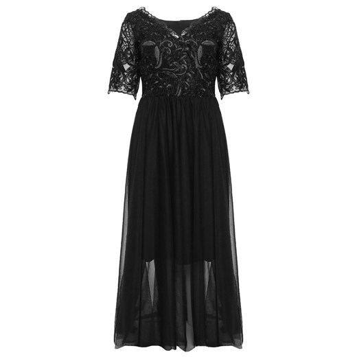 Elegancka czarna suknia z tiulem   62 Modne Duże Rozmiary