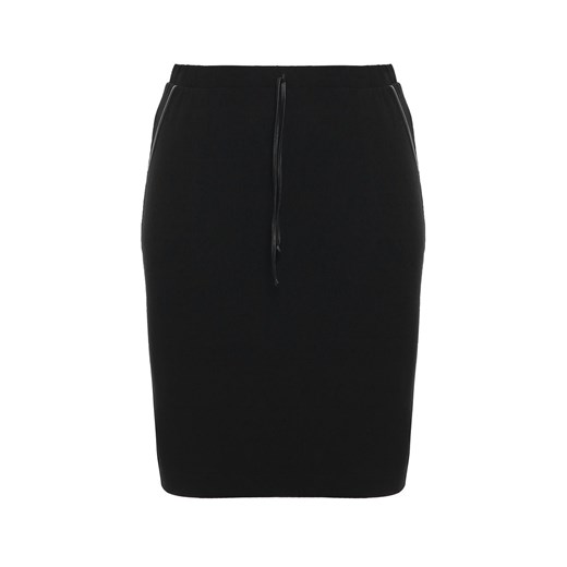 Czarna dresowa spódnica z troczkiem   64 Modne Duże Rozmiary