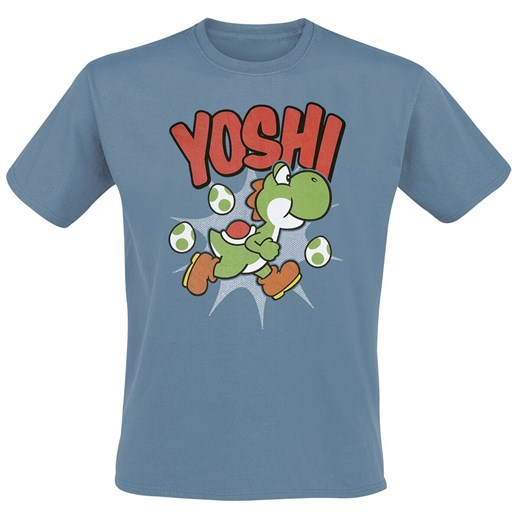Super Mario - Yoshi - T-Shirt - niebieski   S 