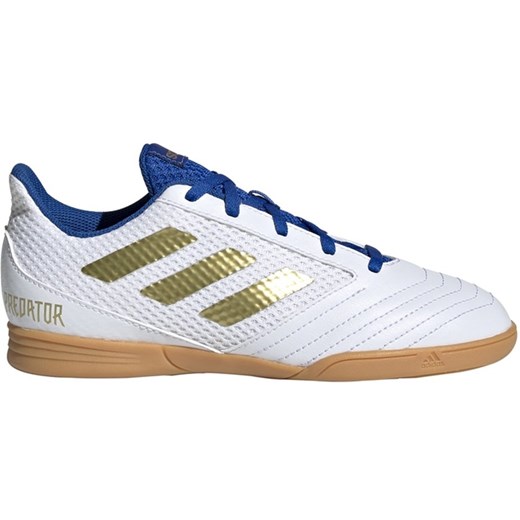 Buty piłkarskie adidas Predator 19.4 IN Sala Junior biało-niebieskie EG2829 Adidas  30 sport-home.pl
