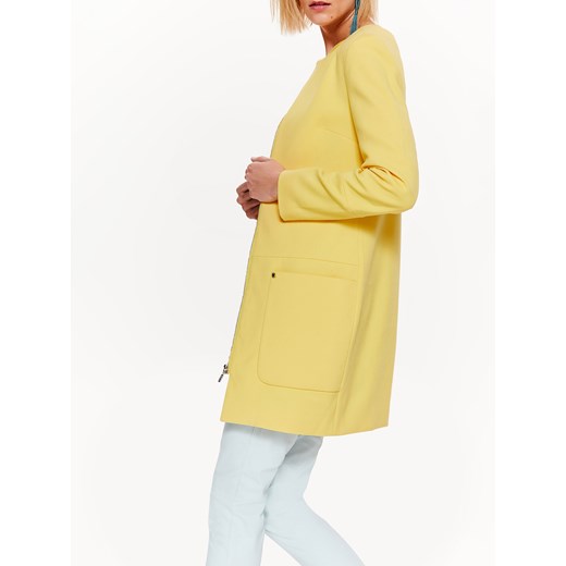 Płaszcz damski żółty Top Secret casual 