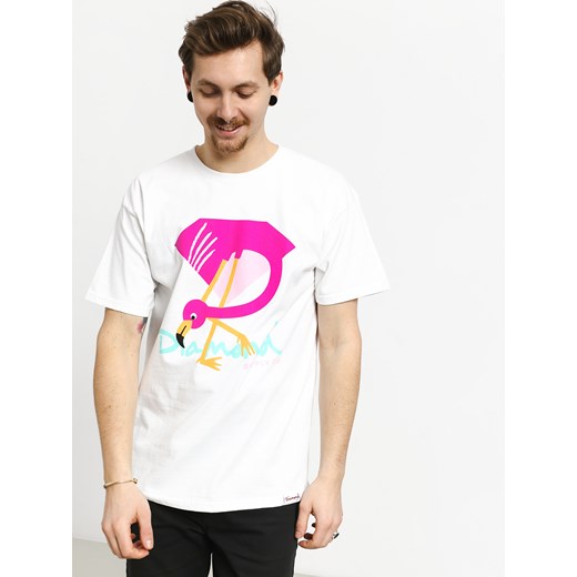 T-shirt męski Diamond Supply Co. z bawełny z nadrukami młodzieżowy 