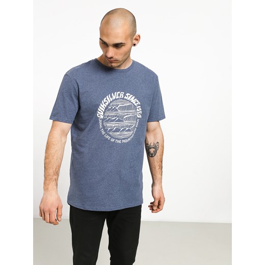 T-shirt męski Quiksilver z napisami z krótkimi rękawami 