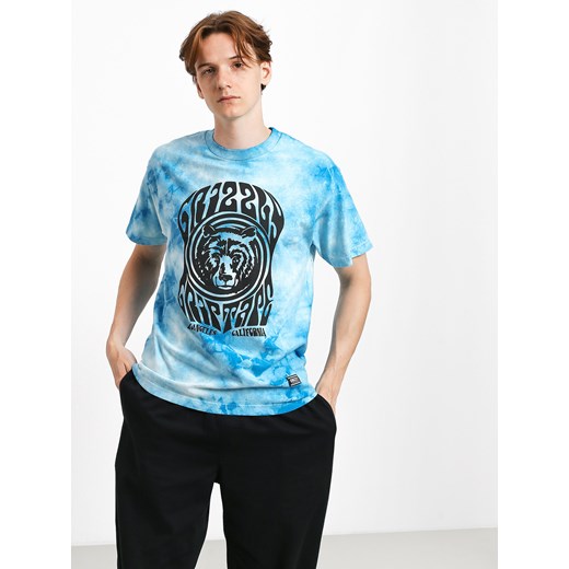 Niebieski t-shirt męski Grizzly Griptape z krótkim rękawem 