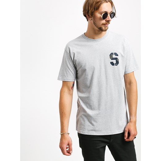 T-shirt męski szary Supra z krótkim rękawem 