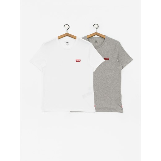 T-shirt Levi's 2 Pack Crewneck Graphic (white/grey heather)