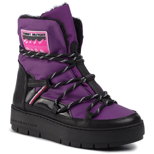 Buty TOMMY HILFIGER - City Voyager Snow Boot FW0FW04574  Midnight Plum VP5