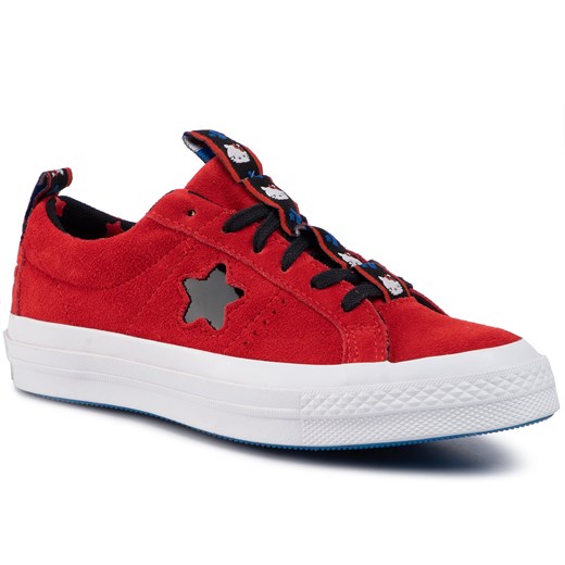 Tenisówki CONVERSE - One Star Ox 163905C Fiery Red/Black/White