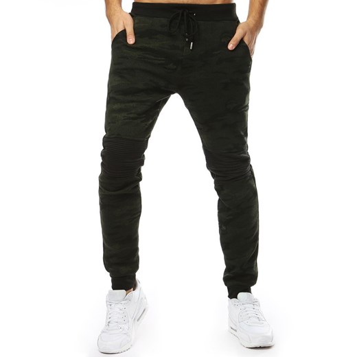 Spodnie męskie dresowe moro ciemnozielone (ux2163) Dstreet  L  promocja 