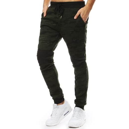 Spodnie męskie dresowe moro ciemnozielone (ux2163)  Dstreet M promocja  