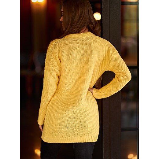Damski sweter żółty 6851ZL  Escoli uniwersalny wyprzedaż  