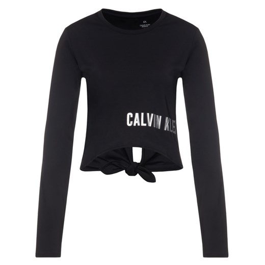 Bluzka damska czarna Calvin Klein z długim rękawem 