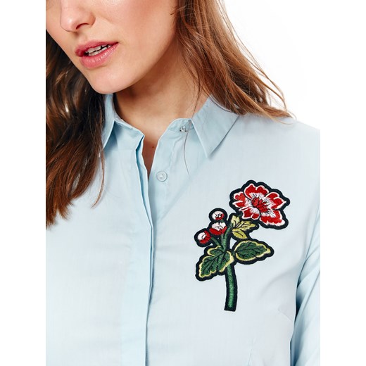 Koszula damska Top Secret z tkaniny z długim rękawem z haftem 