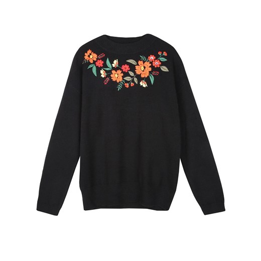 Dopasowany sweter z haftem Top Secret 42 wyprzedaż