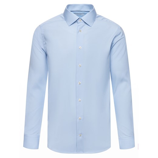 Koszula męska niebieska Eton bez wzorów z długim rękawem 