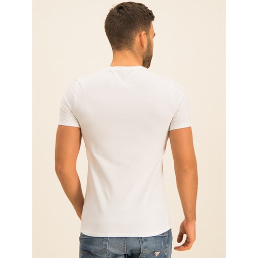 T-shirt męski Guess z krótkimi rękawami biały casual 