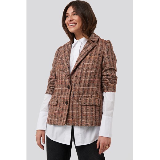 NA-KD Straight Fit Checked Blazer - Multicolor NA-KD  32 