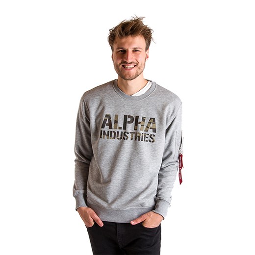Bluza męska Alpha Industries jesienna z napisami 