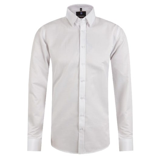 Biała koszula męska z wzorem krój klasyczny Di Selentino  46 