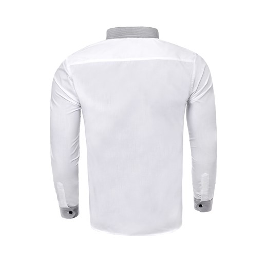 Koszula męska biała Risardi z długimi rękawami 