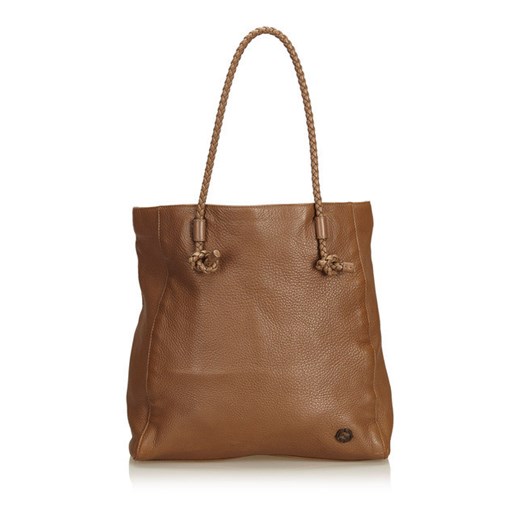 Shopper bag Gucci bez dodatków duża ze skóry matowa 