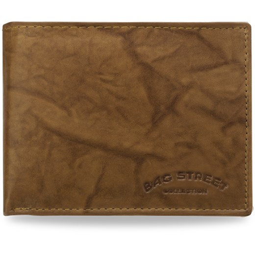 Męski portfel bag street skóra naturalna stylowe kolory - brązowy