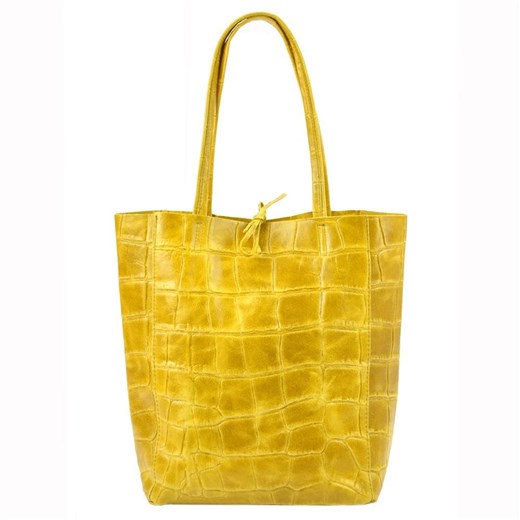 Shopper bag Patrizia Piu w stylu młodzieżowym ze skóry bez dodatków 