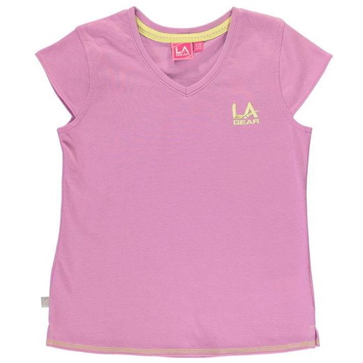 LA Gear V Neck koszulka dla dziewczynek, fioletowa, Rozmiar 9-10 lat