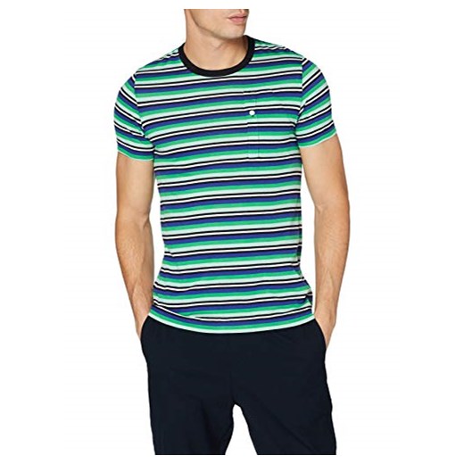 zaaplikować French Connection koszula męska czas wolny Stripy SS Crew Tee, One Size -  krój regularny m