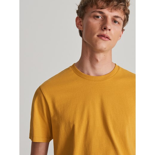 T-shirt męski Reserved casual żółty 