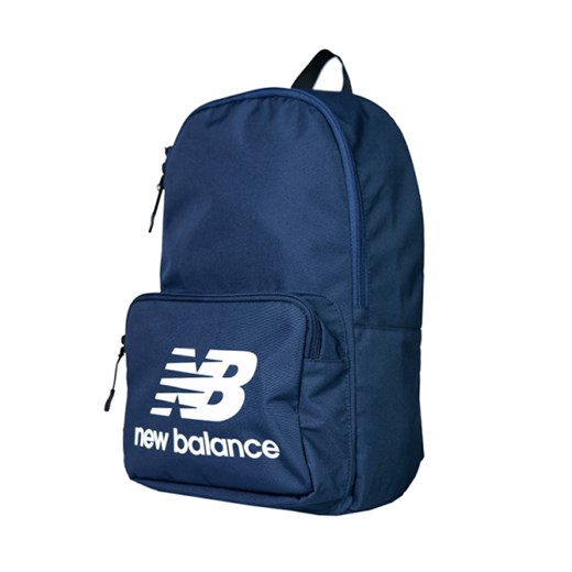 Niebieski plecak dla dzieci New Balance z napisami 