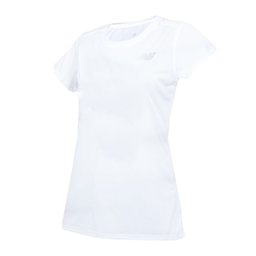 Bluzka damska New Balance biała z okrągłym dekoltem casual 