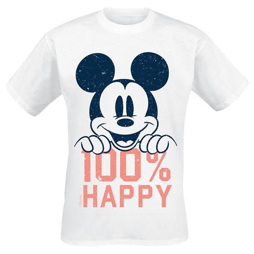 T-shirt męski biały Myszka Miki I Minnie z krótkimi rękawami 