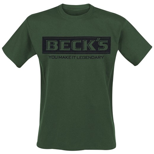 Beck&apos;s - Flock Logo - T-Shirt - ciemnozielony