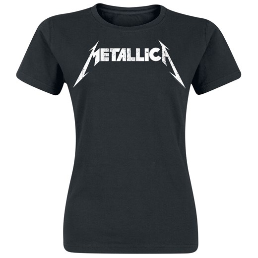 Metallica - Textured Logo - T-Shirt - czarny
