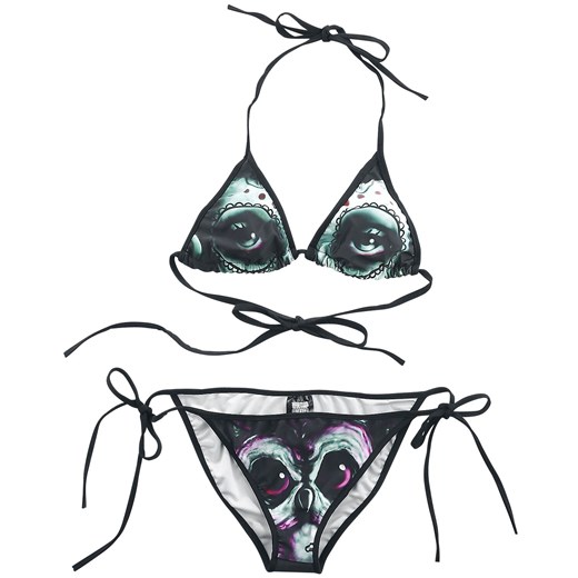 Heartless - Muerte Owl Bikini - Komplet bikini - czarny   XL promocja  