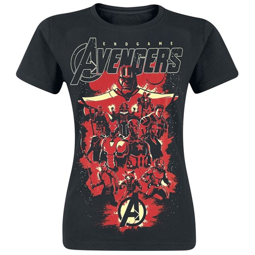 Bluzka damska Avengers z krótkim rękawem z okrągłym dekoltem 