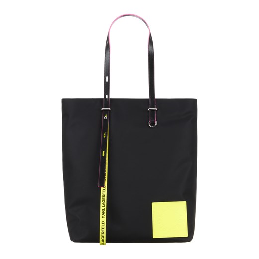Shopper bag Karl Lagerfeld matowa bez dodatków na ramię mieszcząca a8 